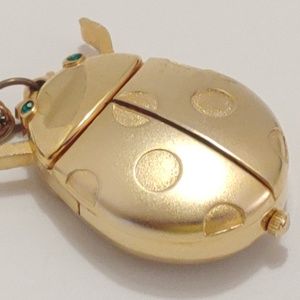 PEEK-A-BOO LADYBUG WATCH NECKLACE PIERRE NICOL